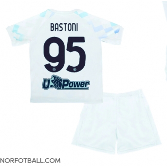 Billige Fotballdrakt Inter Milan Alessandro Bastoni #95 Replika Bortedraktsett Barn 2025-26 Kortermet (med bukser)